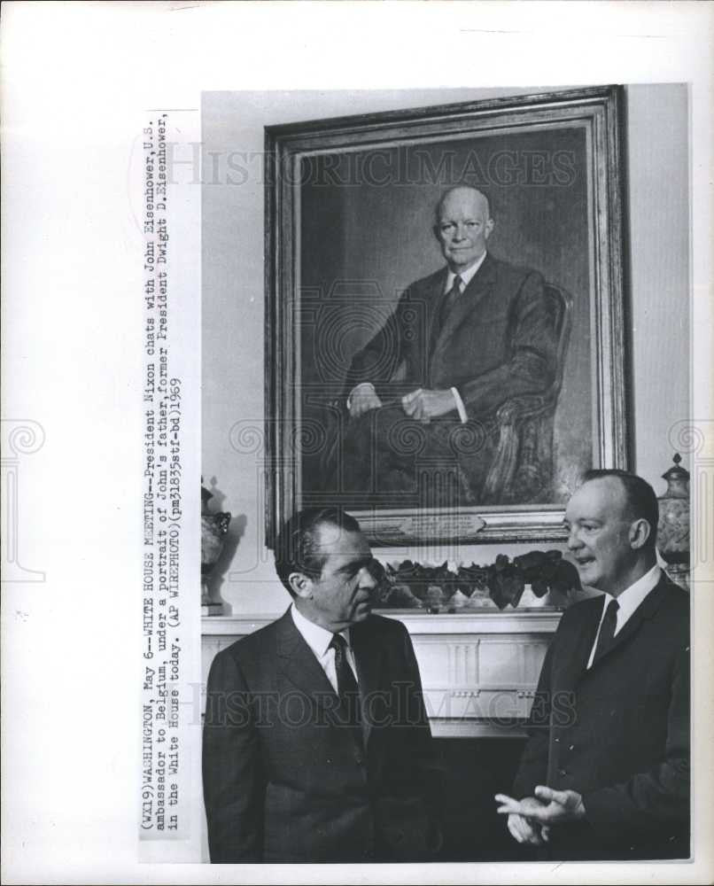 1969 Press Photo John Eisenhower President Nixon - Historic Images