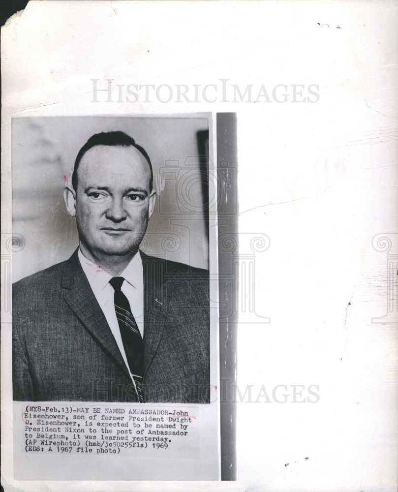 1969 Press Photo John Eisenhower ambassador - Historic Images
