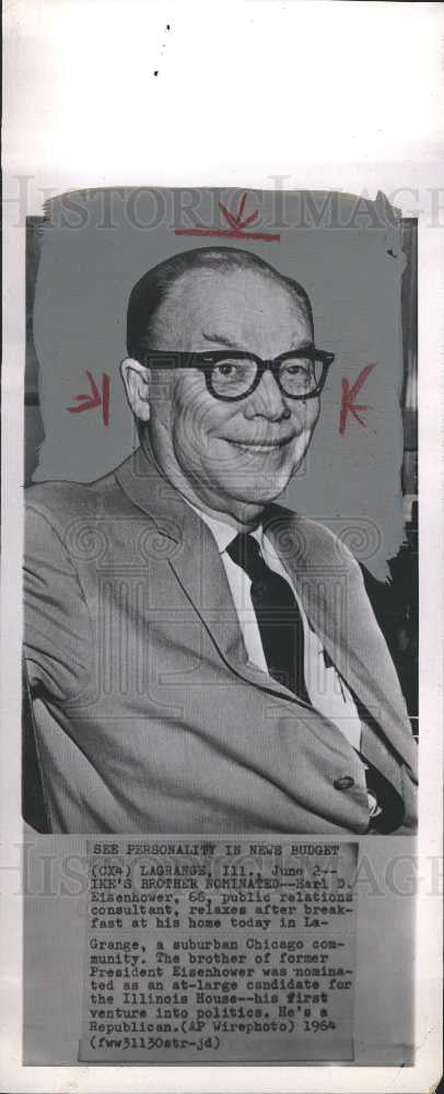 1964 Press Photo Earl Eisenhower - Historic Images