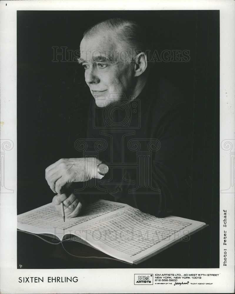 1988 Press Photo Sixten Ehrling conductor Detroit - Historic Images