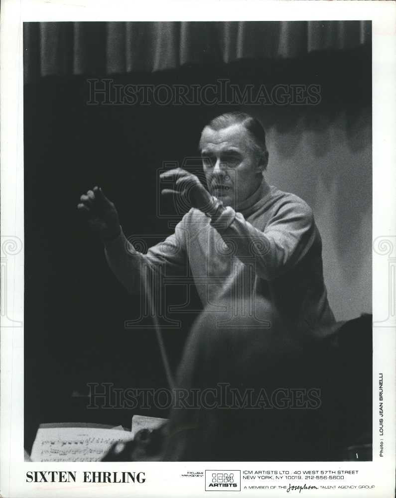 1983 Press Photo Sixten Ehrling  Swedish conductor - Historic Images