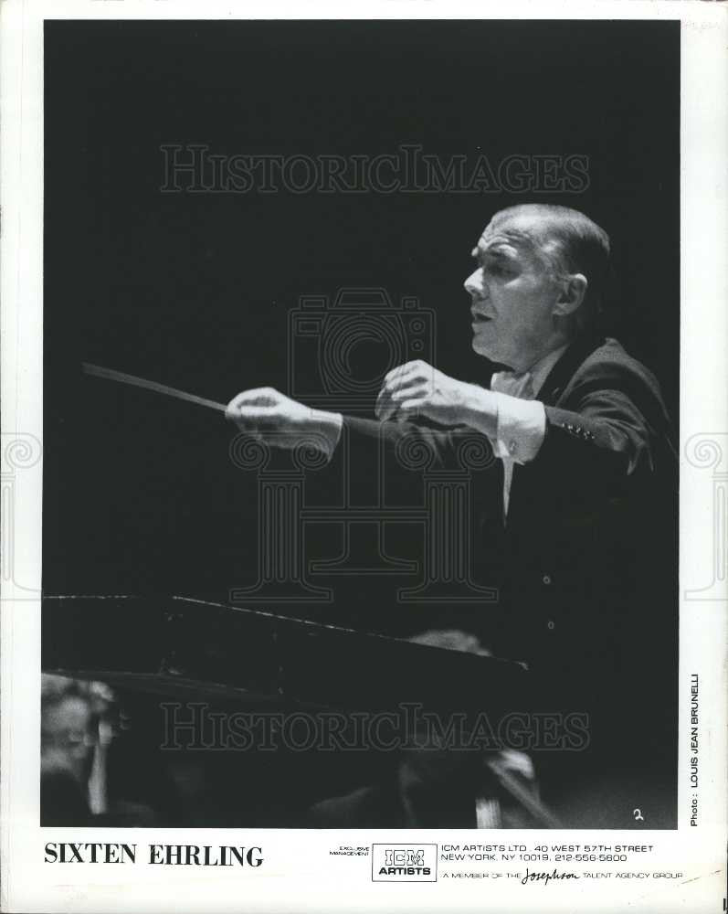 1983 Press Photo Sixten Ehrling Swedish conductor music - Historic Images