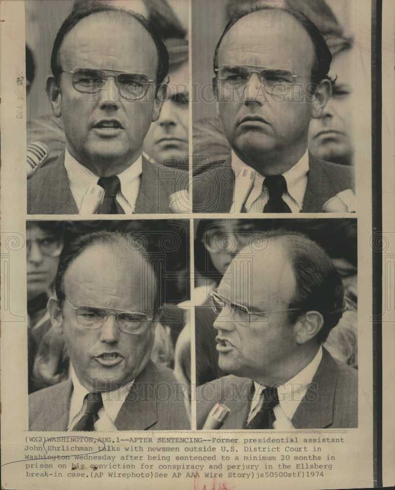1974 Press Photo John Ehrlichman U.S. District Court - Historic Images