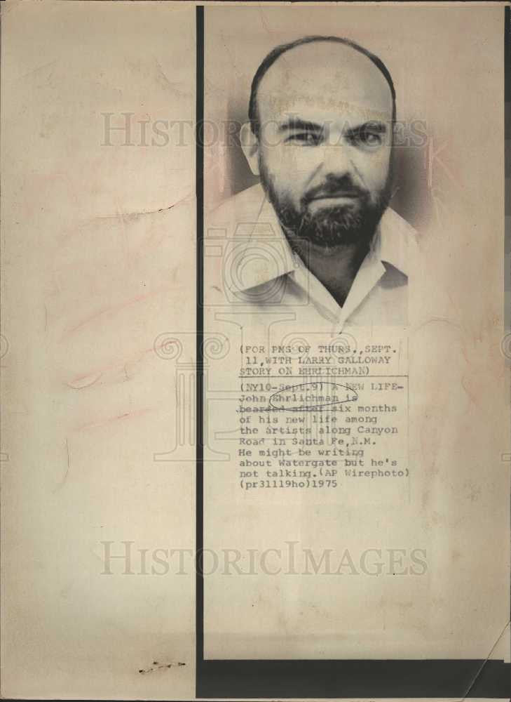 1976 Press Photo John Daniel Ehrlichman Assistant Nixon - Historic Images