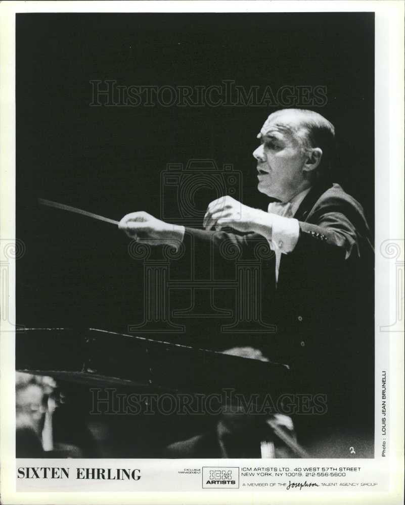 1986 Press Photo Sixten Ehrling Swedish conductor music - Historic Images