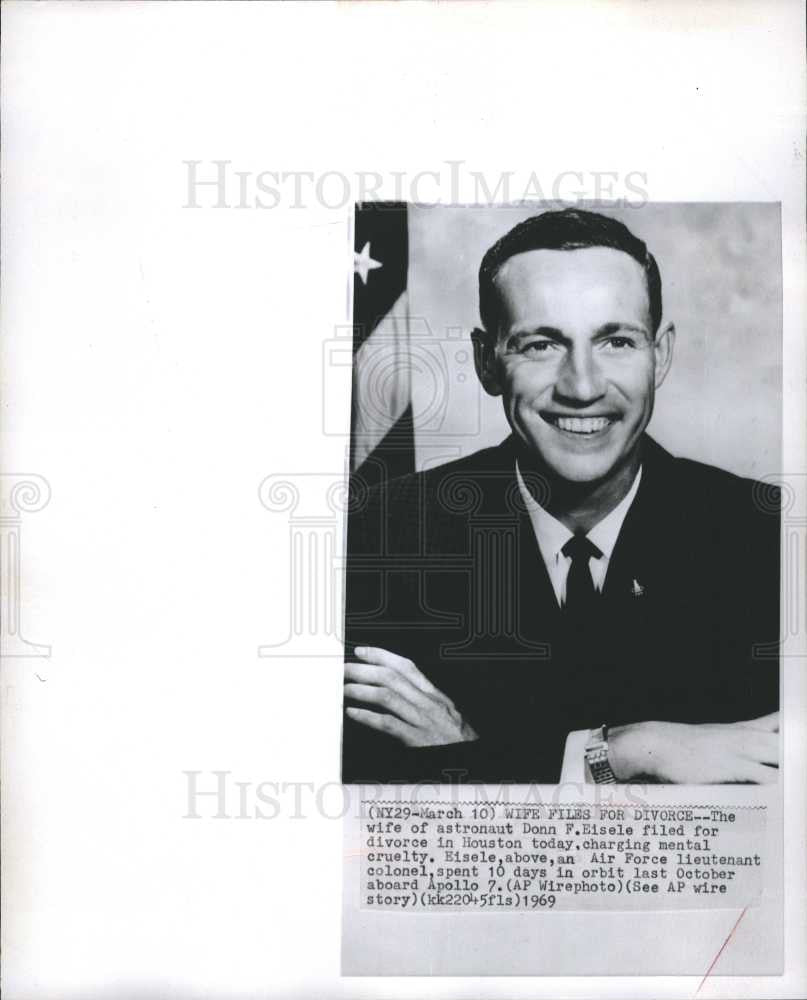 1969 Press Photo Donn F. Eisele Astronaut Divorce - Historic Images