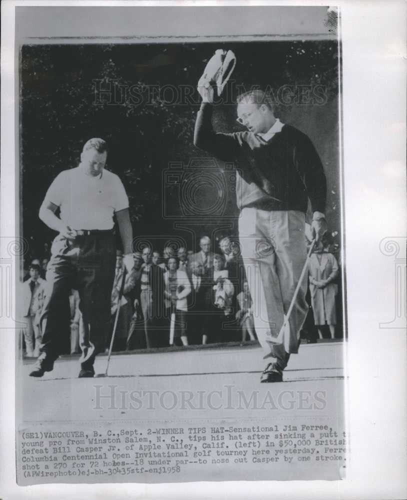 1958 Press Photo Golfer Jim Feree Bill Casper - Historic Images