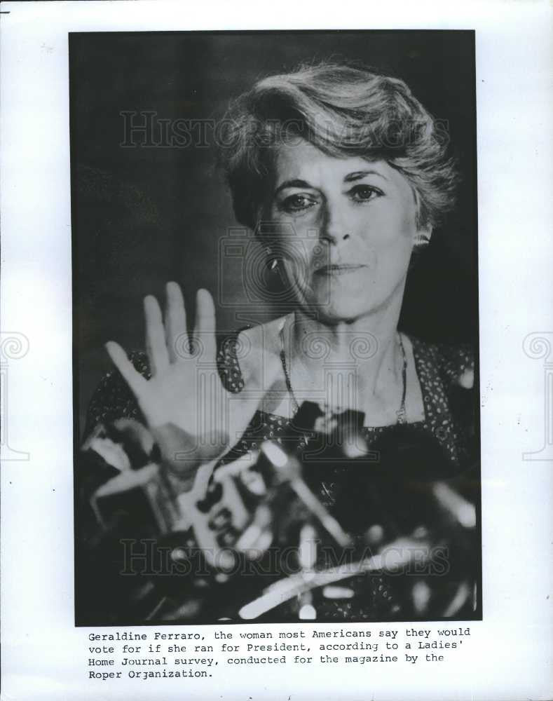 1985 Press Photo Geraldine Ferraro Democrat politician - Historic Images