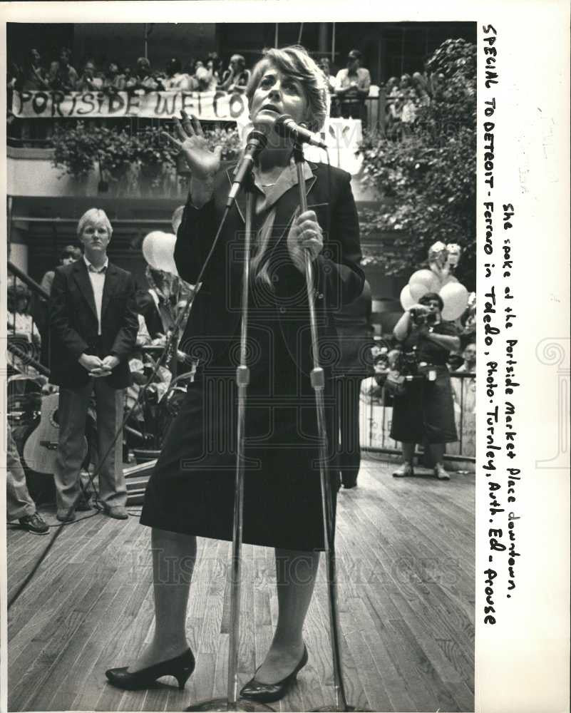 1984 Press Photo Geraldine Ferraro Teacher Politician - Historic Images