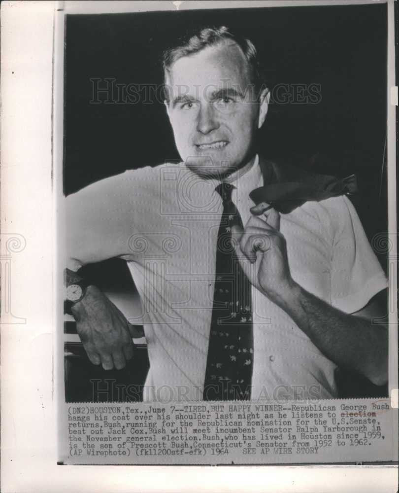 1964 Press Photo George Bush Republican election senate - Historic Images
