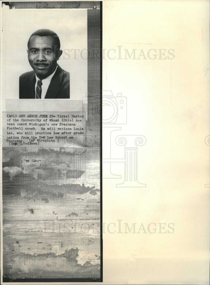 1979 Press Photo Tirrel Burton University of Miami - Historic Images