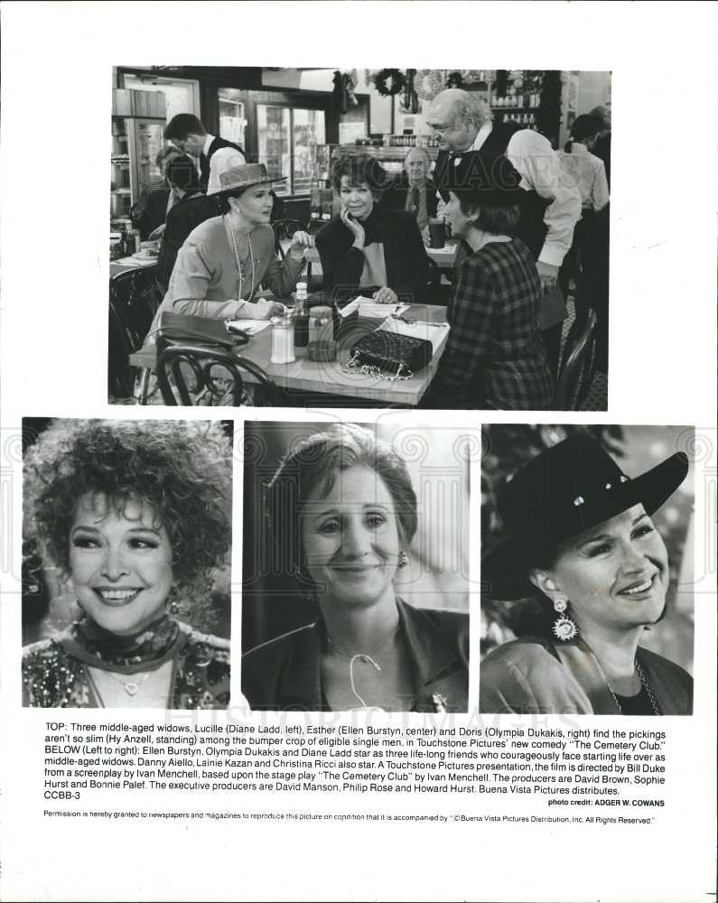 1993 Press Photo Ellen Burstyn Actress The Cemetery Clu - Historic Images