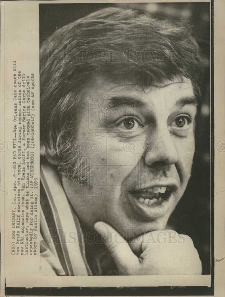 1978 Press Photo Bill Van Breda Kolff vocal cords - Historic Images