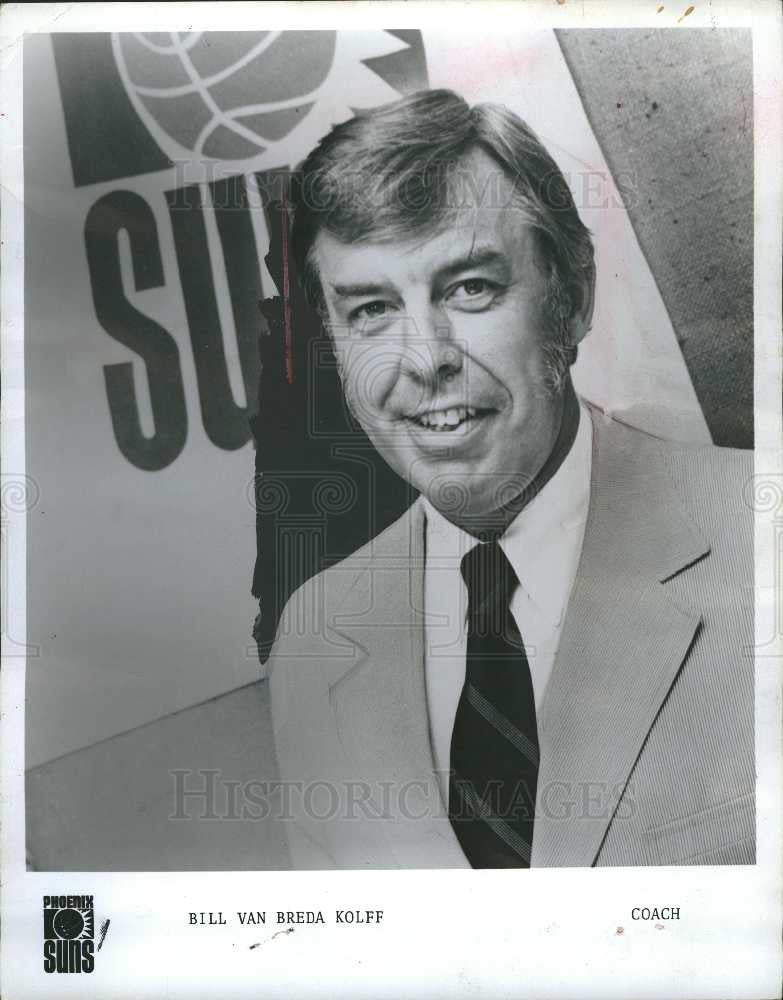 1973 Press Photo Bill Van Breda Kolff, coach basketball - Historic Images