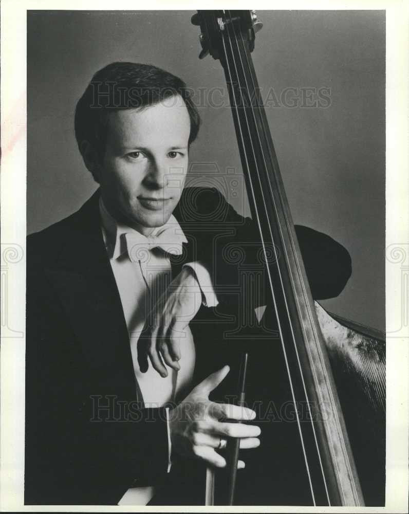 1987 Press Photo James Van Demark bass violinist solo - Historic Images