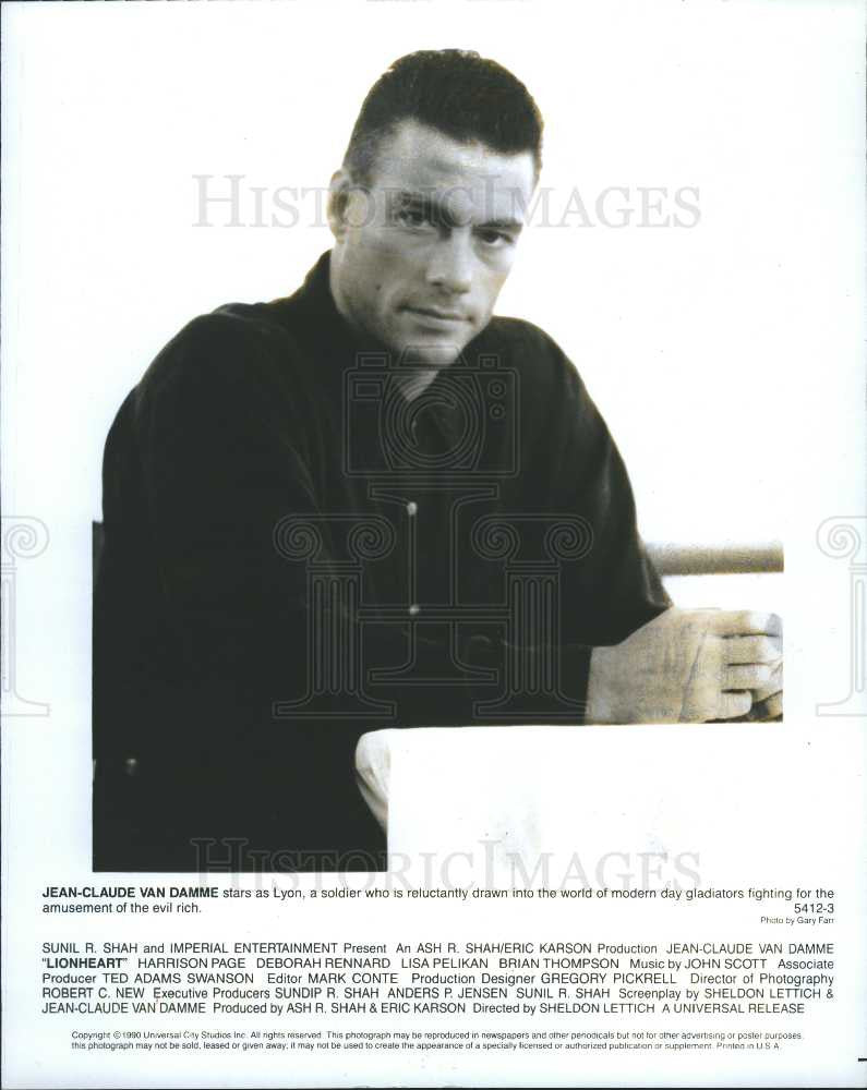 1993 Press Photo Jean-Claude Van Damme Actor Lionheart - Historic Images