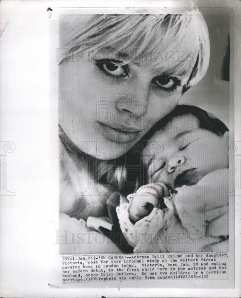1965 Press Photo Britt Ekland Swedish actress - Historic Images
