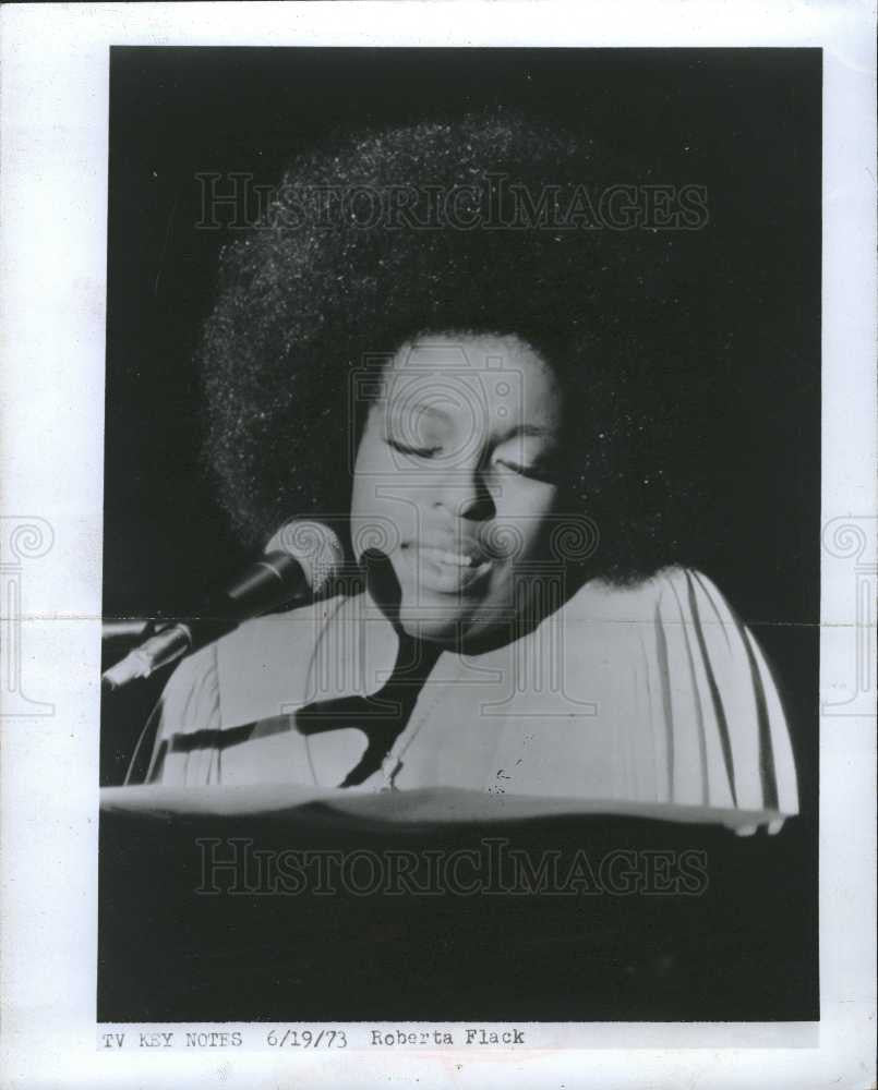 1973 Press Photo Roberta Flack Killing Me Softly singer - Historic Images