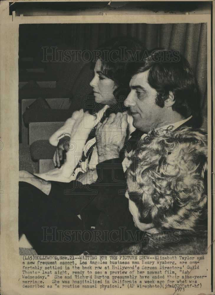 1973 Press Photo Elizabeth Taylor Henry Wynberg Movie - Historic Images