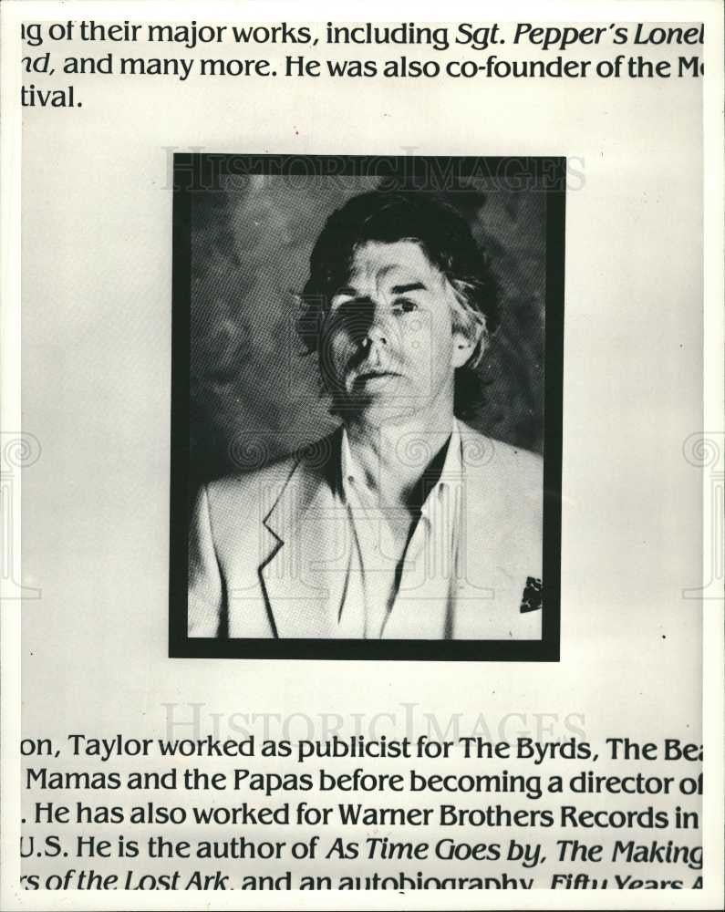 1987 Press Photo Derek Taylor - Historic Images
