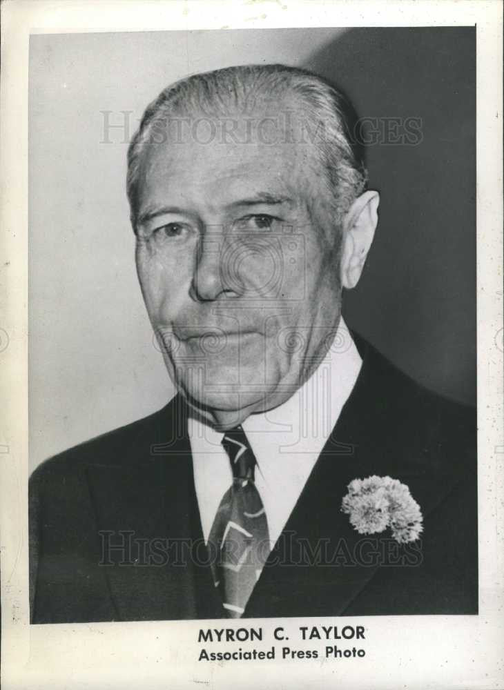 1943 Press Photo Myron Charles Taylor  industrialist - Historic Images