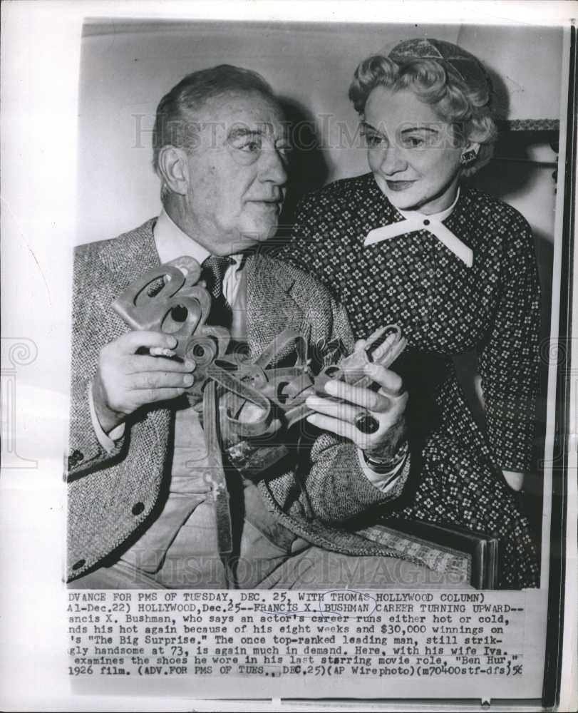 1957 Press Photo Francis X. Bushman actor film director - Historic Images