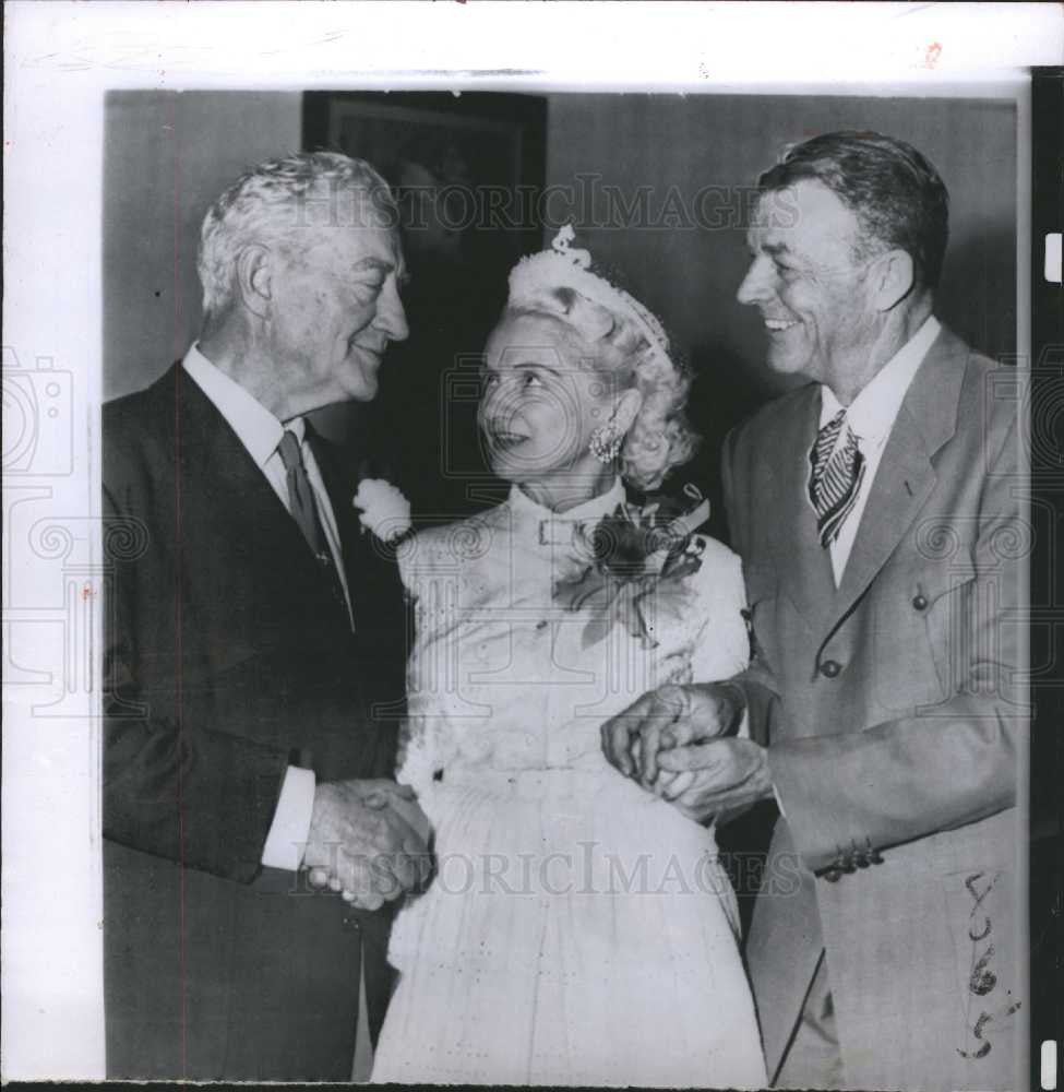 1956 Press Photo Francis Bushman Iva Richardson married - Historic Images