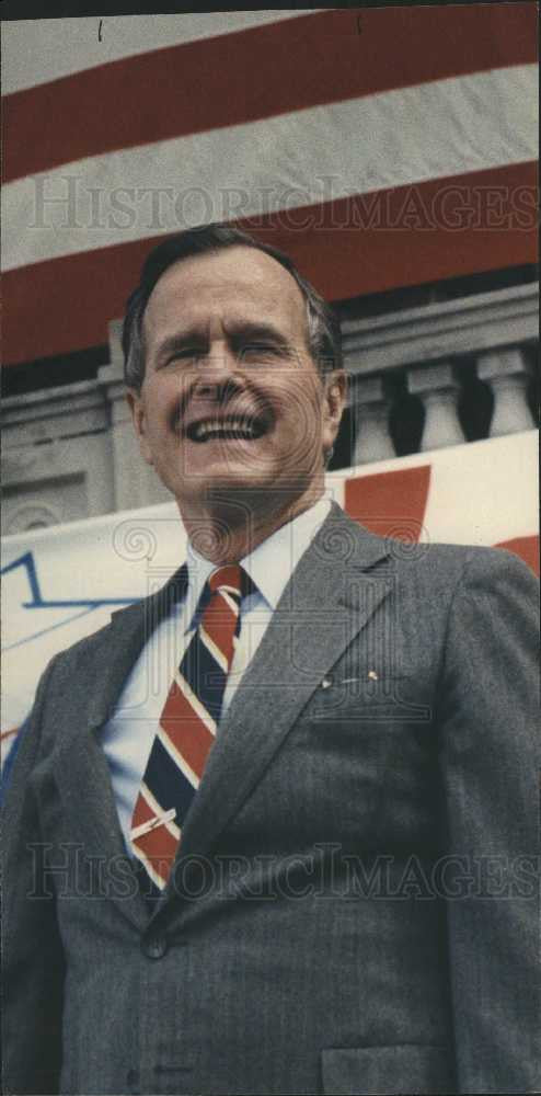 1989 Press Photo bush politician american - Historic Images