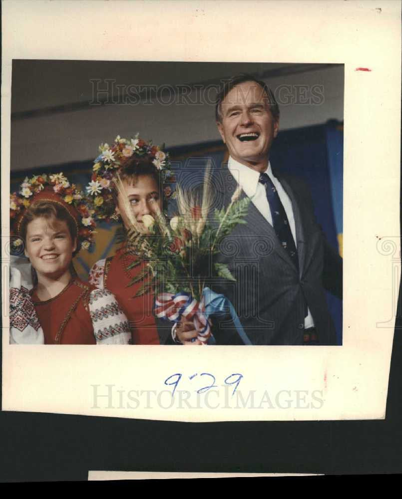 1988 Press Photo George H. W. Bush 41st US President - Historic Images