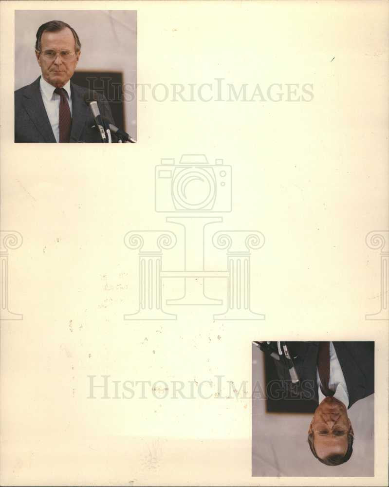 1986 Press Photo George Herbert Walker Bush speaking - Historic Images
