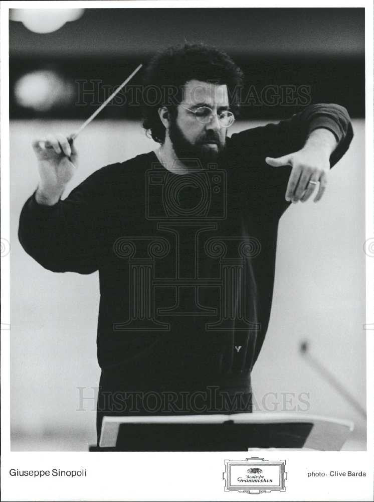 1991 Press Photo Giuseppe Sinopoli Italian conductor - Historic Images
