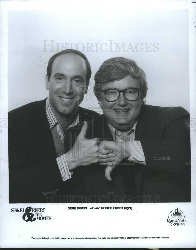 1992 Press Photo Gene Siskel Roger Ebert - Historic Images
