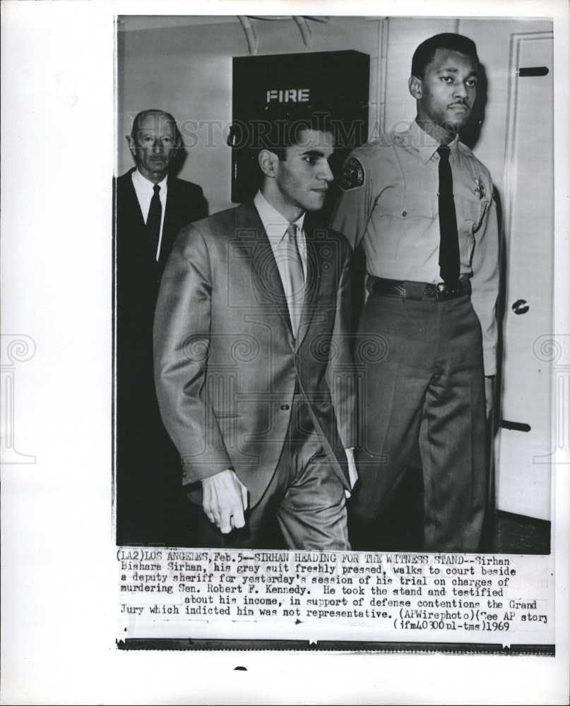 1969 Press Photo Sirhan Bishara Sirhan court trial - Historic Images