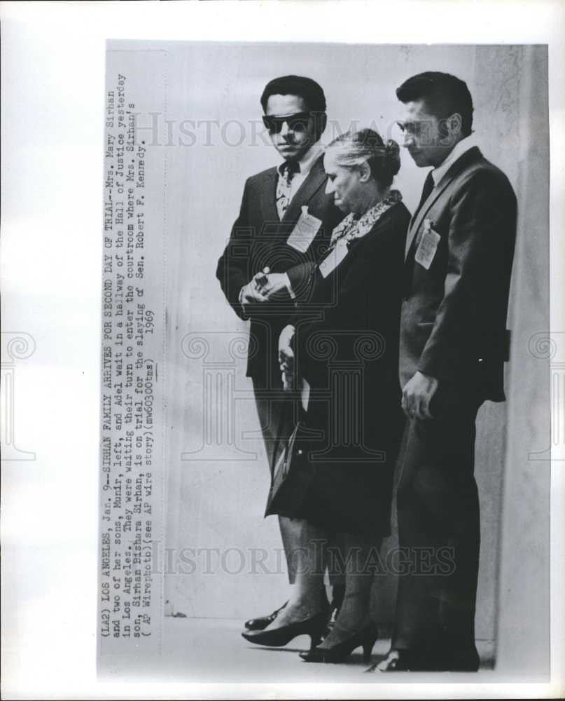 1969 Press Photo Sirhan Sirhan Robert F Kennedy Trial - Historic Images