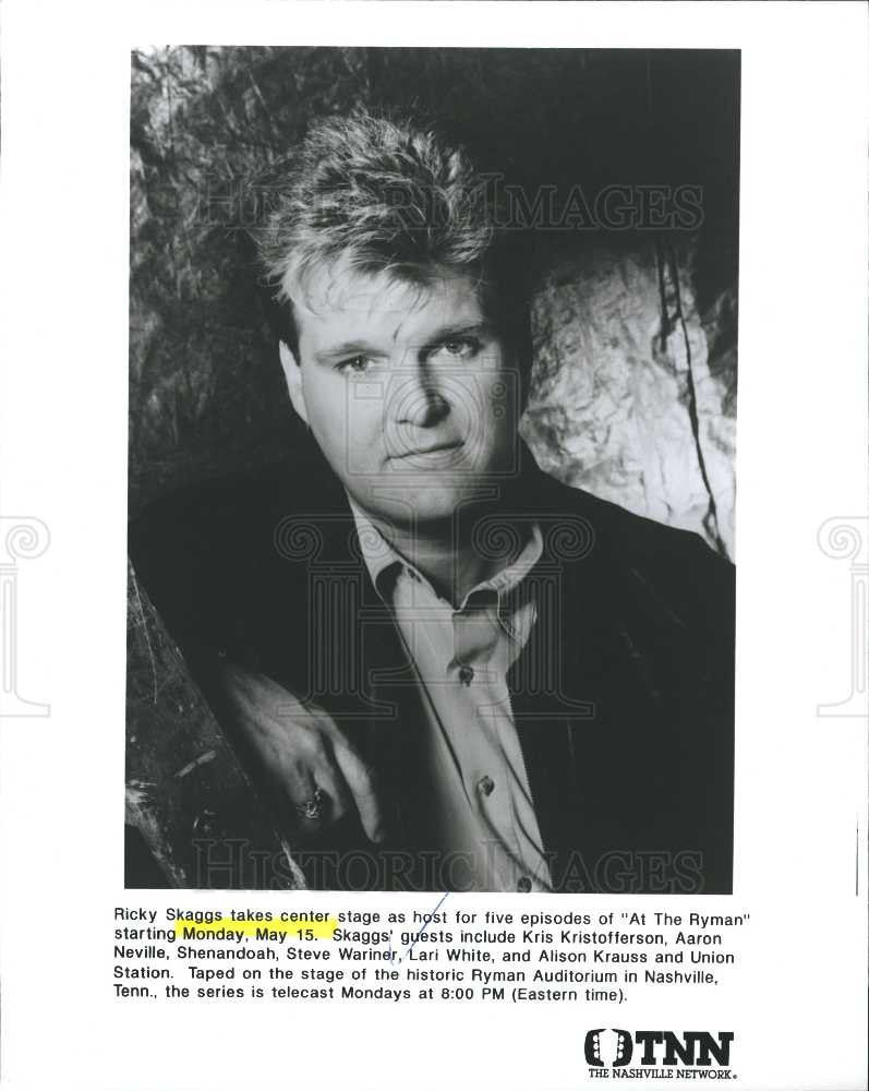 Press Photo Ricky Skaggs Singer - Historic Images