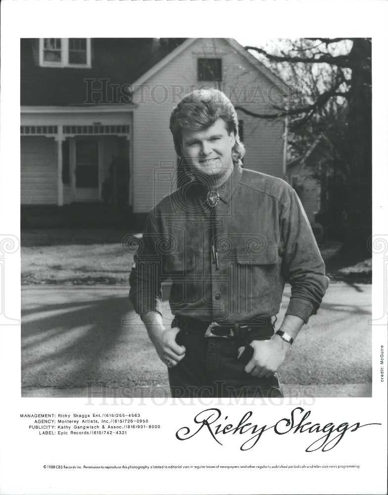 Press Photo Ricky Skaggs bluegrass singer musician - Historic Images