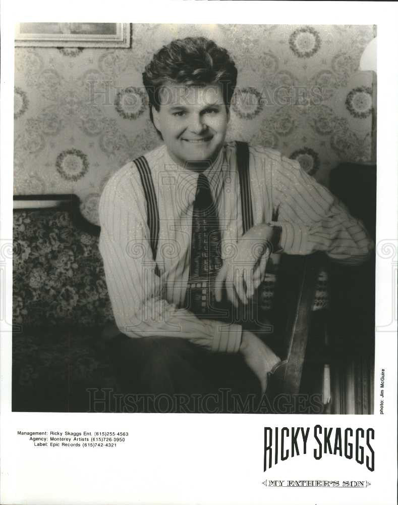 1992 Press Photo Ricky Skaggs country singer - Historic Images