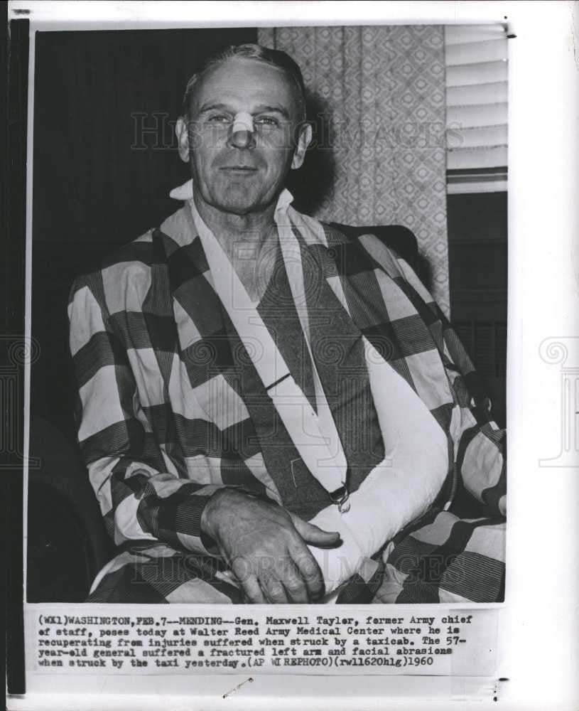 1960 Press Photo General Maxwell Taylor Army chief - Historic Images