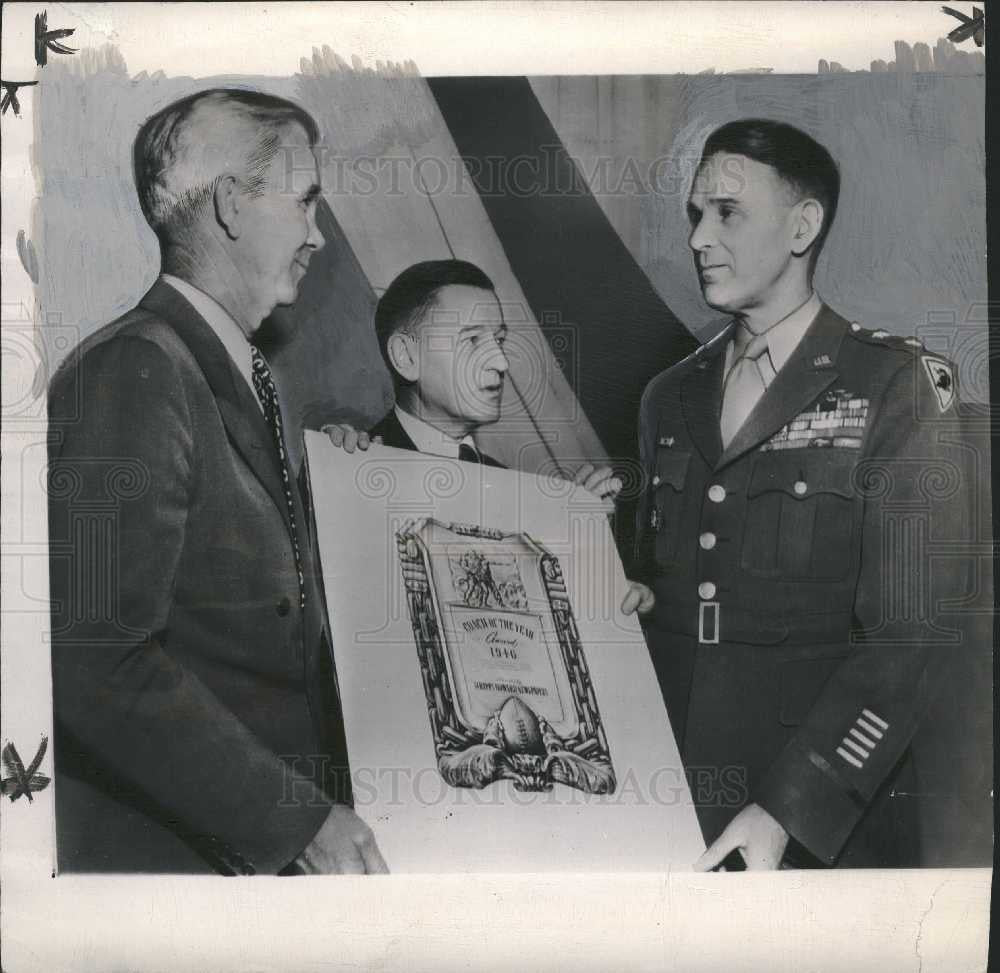 1947 Press Photo McMillan Taylor Val Blaik Army General - Historic Images