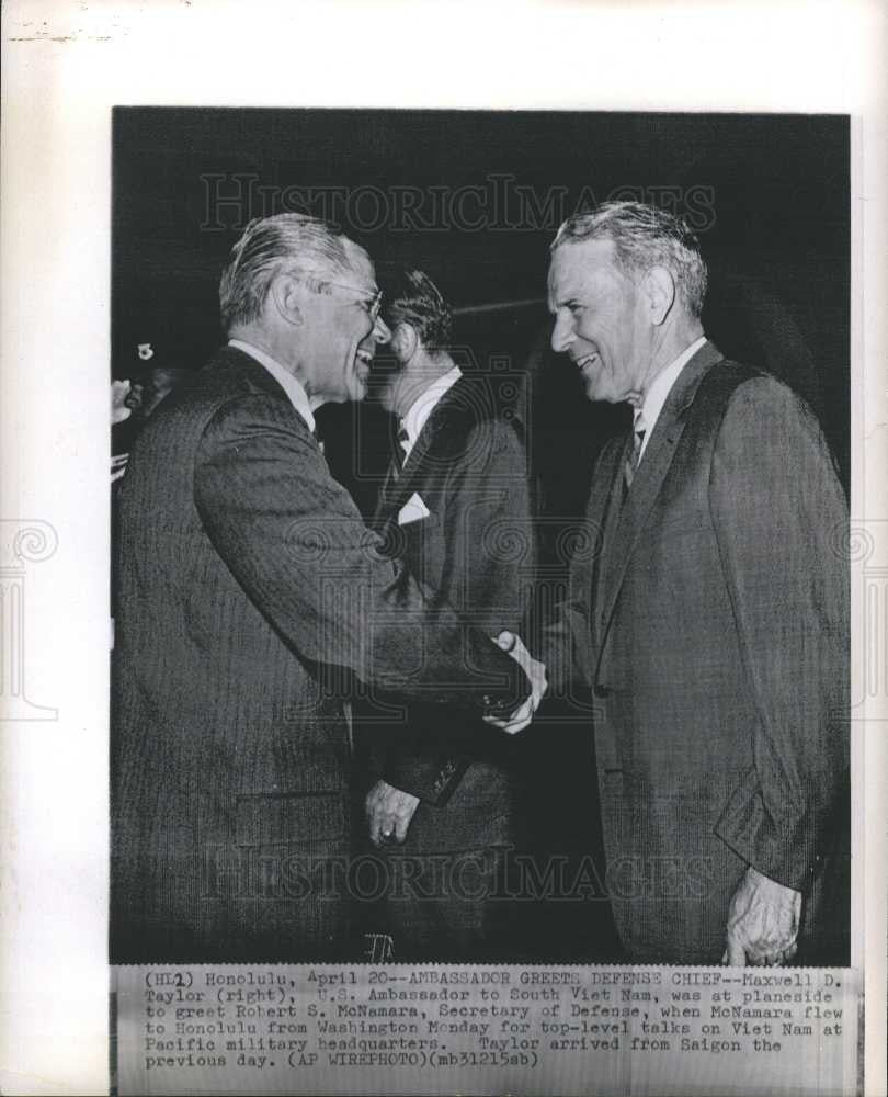 1965 Press Photo Maxwell Taylor General Diplomat - Historic Images