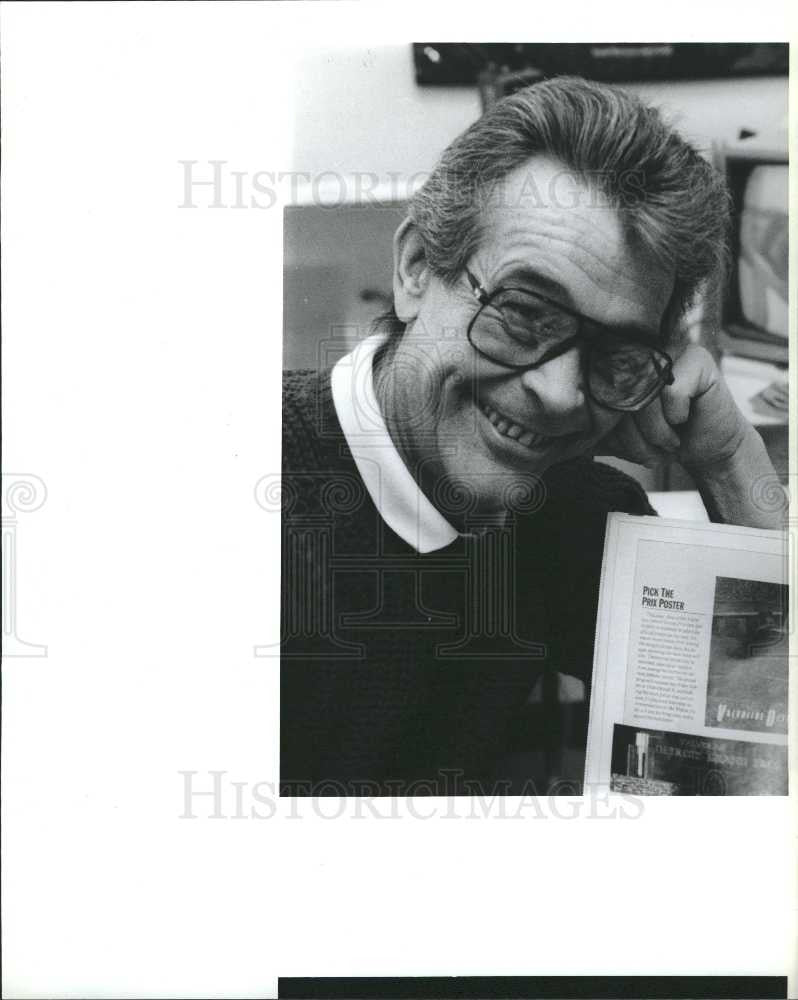 1991 Press Photo Ken Taylor poster studio - Historic Images