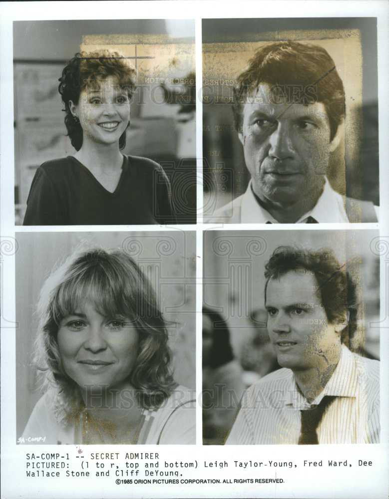 1987 Press Photo Secret Admirer, Fred Ward, Cliff DeYou - Historic Images