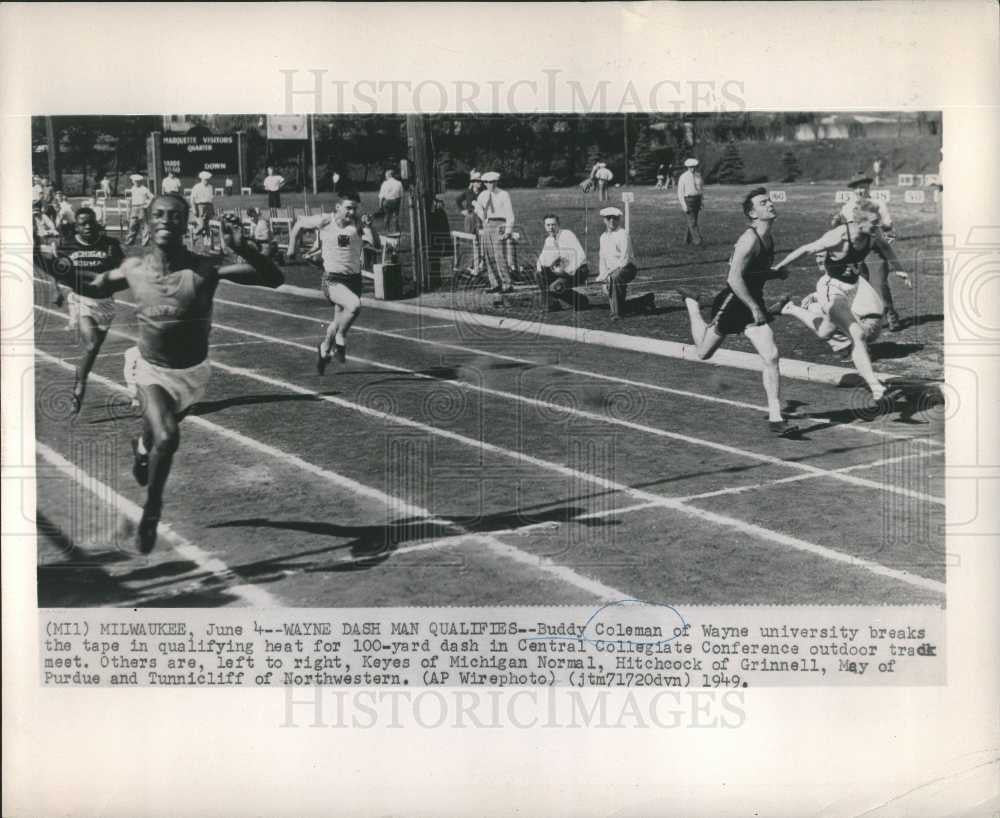 1950 Press Photo Buddy Coleman track - Historic Images