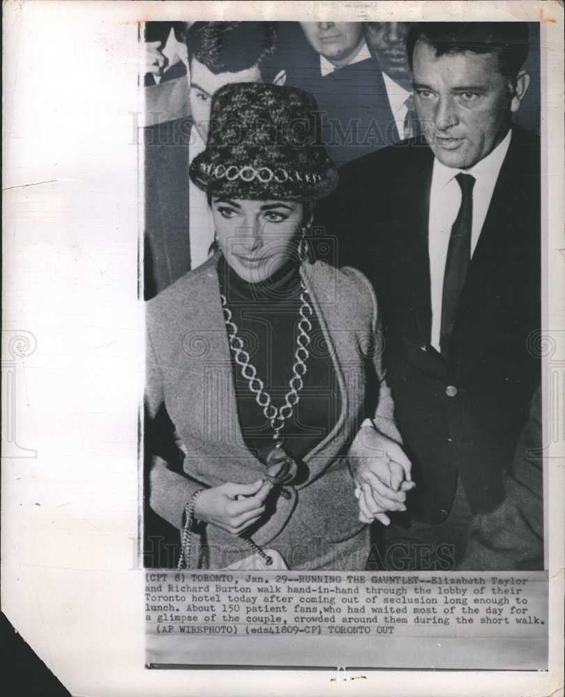 1964 Press Photo Richard Burton Elizabeth Taylor actors - Historic Images