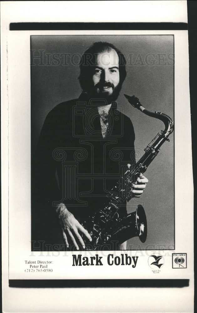 1985 Press Photo Mark Colby Saxophone Musician Benny - Historic Images