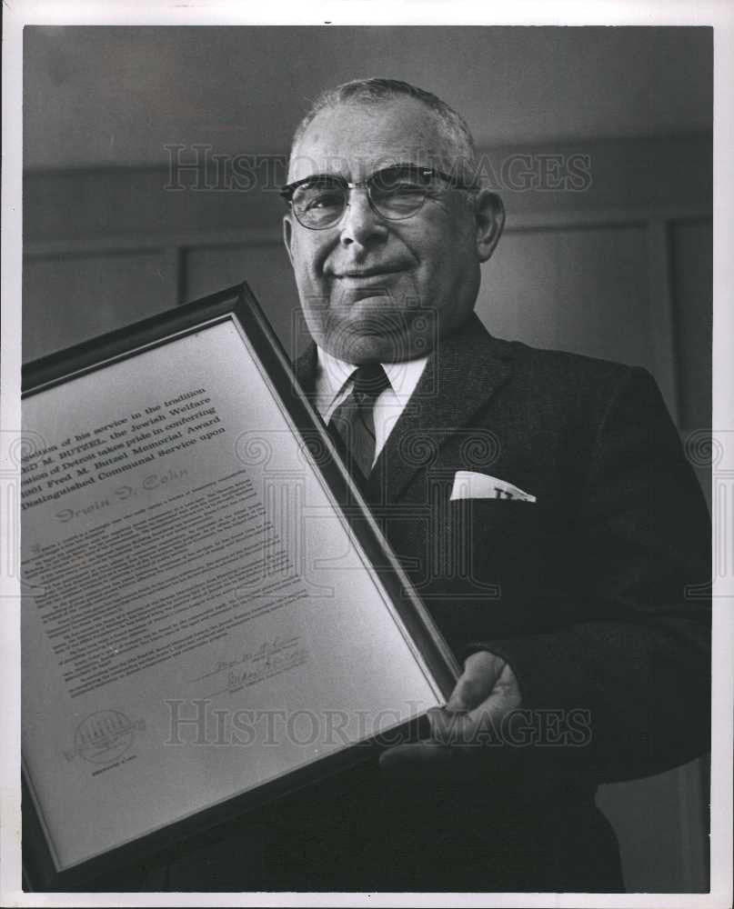 1961 Press Photo Irwin I. Cohn Butzel Award - Historic Images