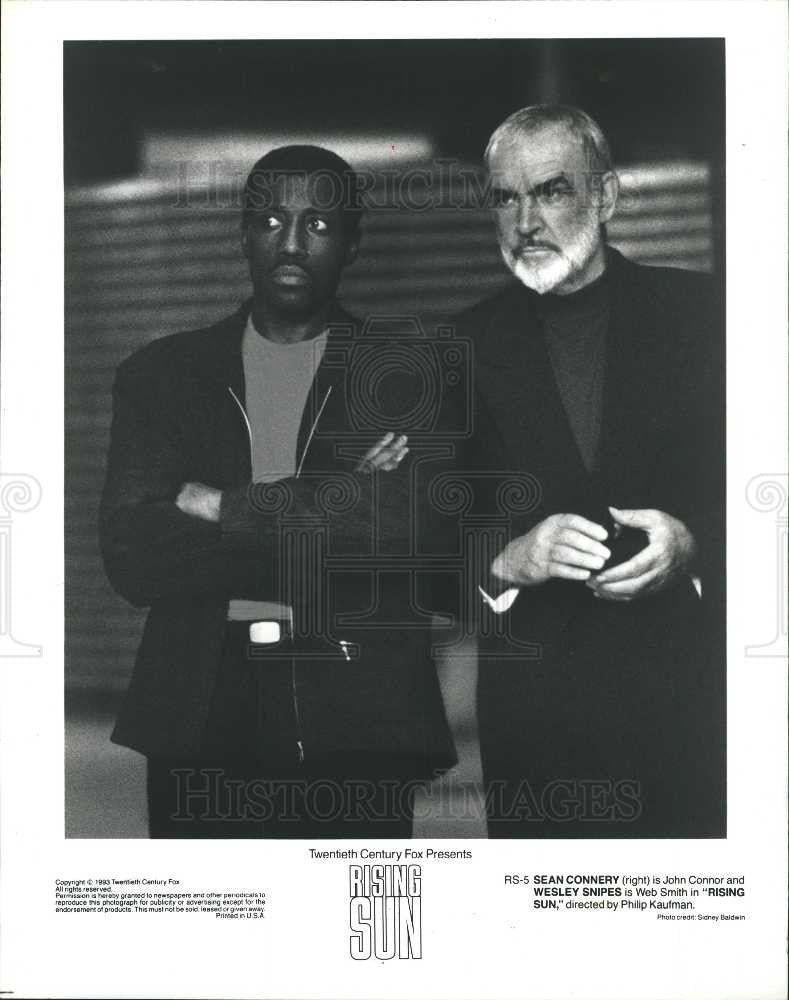 1993 Press Photo Wesley Snipes Actor Rising Sun - Historic Images