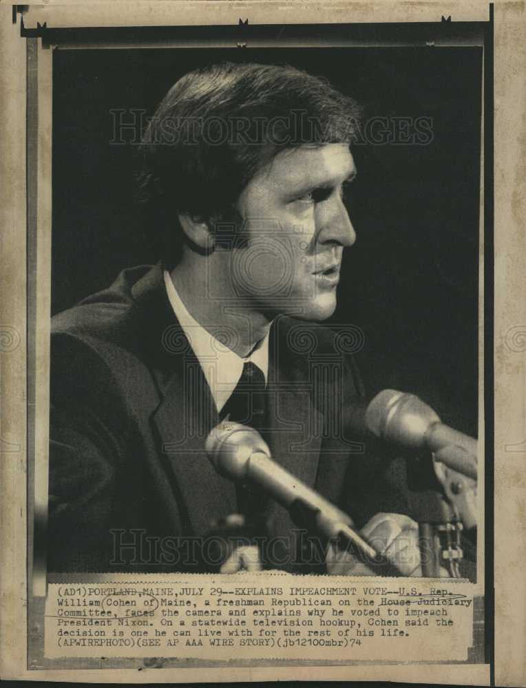 1978 Press Photo William Cohen of Maine U.S. Rep. - Historic Images