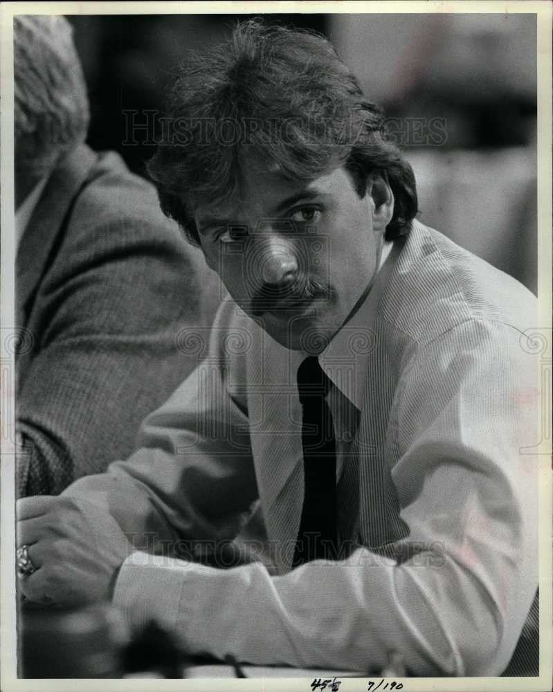 1986 Press Photo Neil Smith Detroit Red Wings hockey - Historic Images