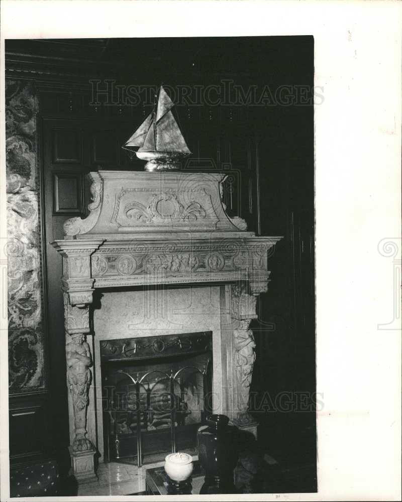 1986 Press Photo Fisher mansion lower level - Historic Images